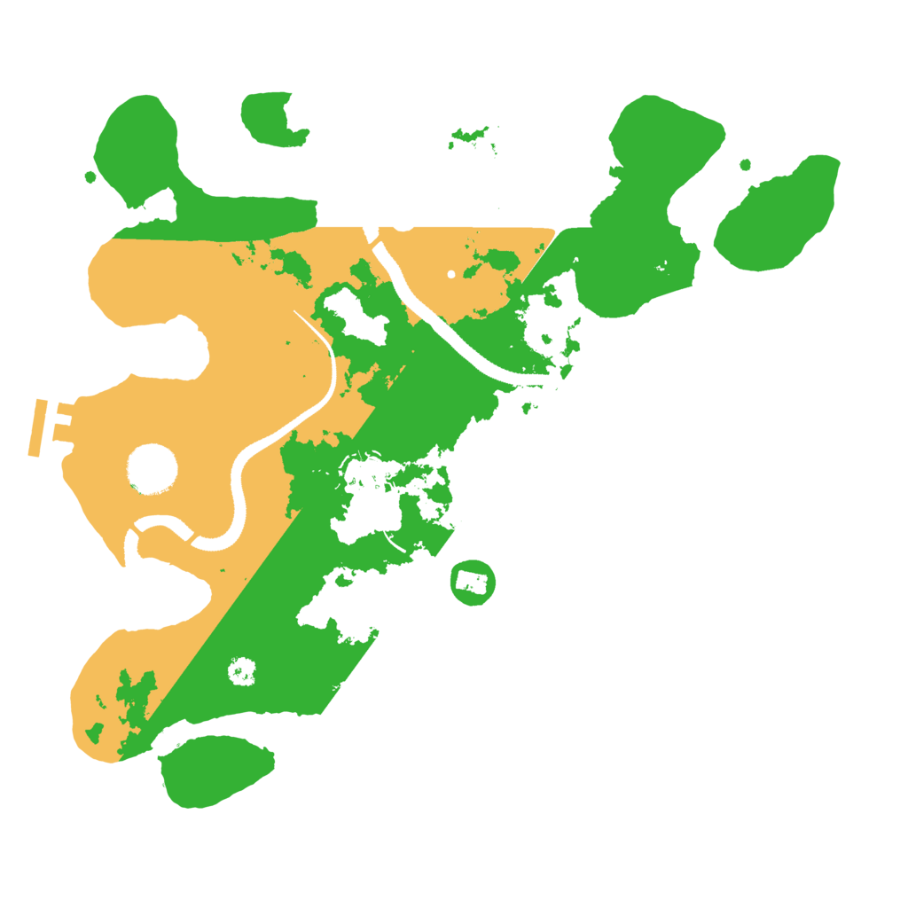 Biome Rust Map: Procedural Map, Size: 3200, Seed: 48441