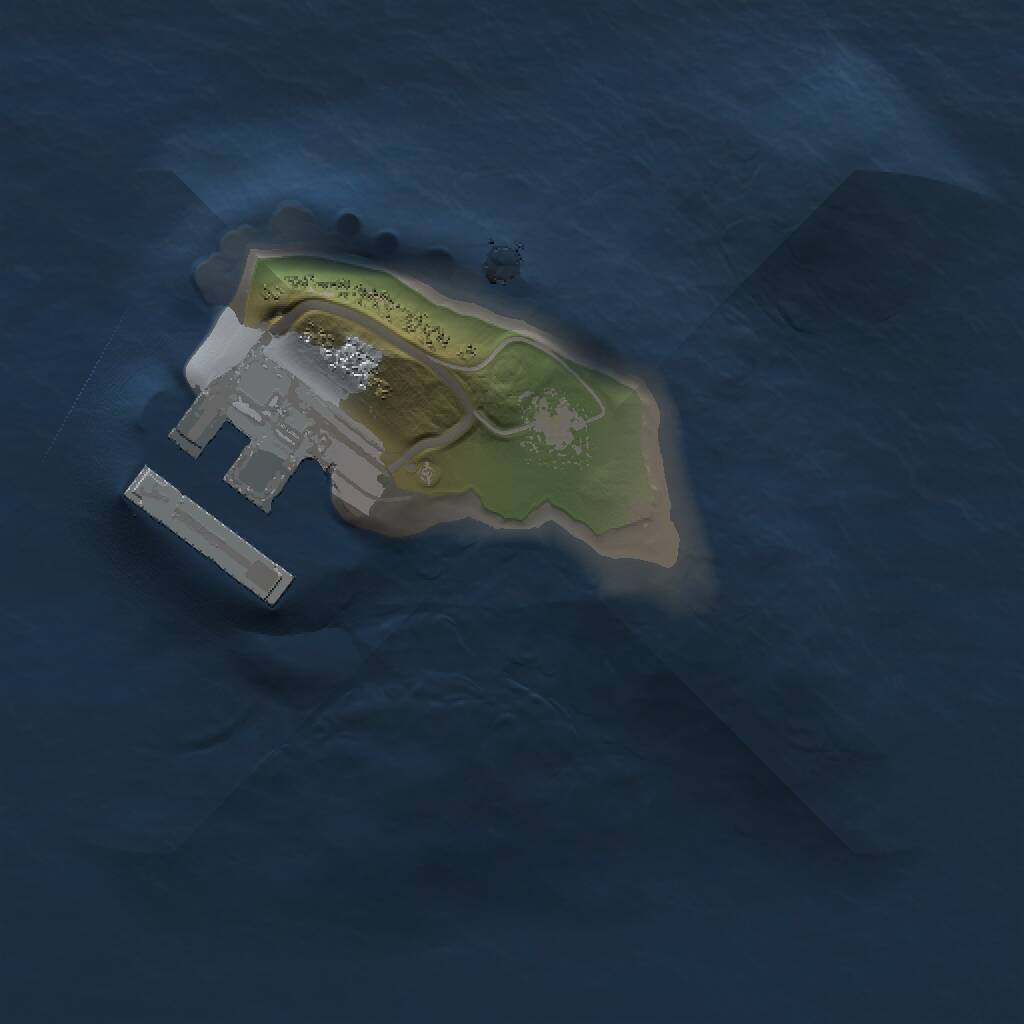 Rust Map: Procedural Map, Size: 1111, Seed: 1597963589, 2 Monuments