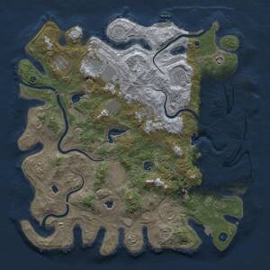 Thumbnail Rust Map: Procedural Map, Size: 4500, Seed: 1389914036, 17 Monuments