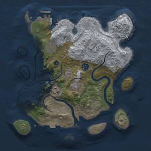 Thumbnail Rust Map: Procedural Map, Size: 3000, Seed: 85352889, 11 Monuments