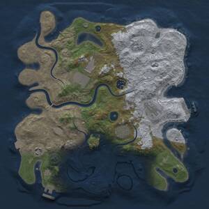 Thumbnail Rust Map: Procedural Map, Size: 3500, Seed: 916789, 13 Monuments