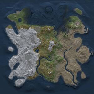 Thumbnail Rust Map: Procedural Map, Size: 3750, Seed: 272064551, 14 Monuments