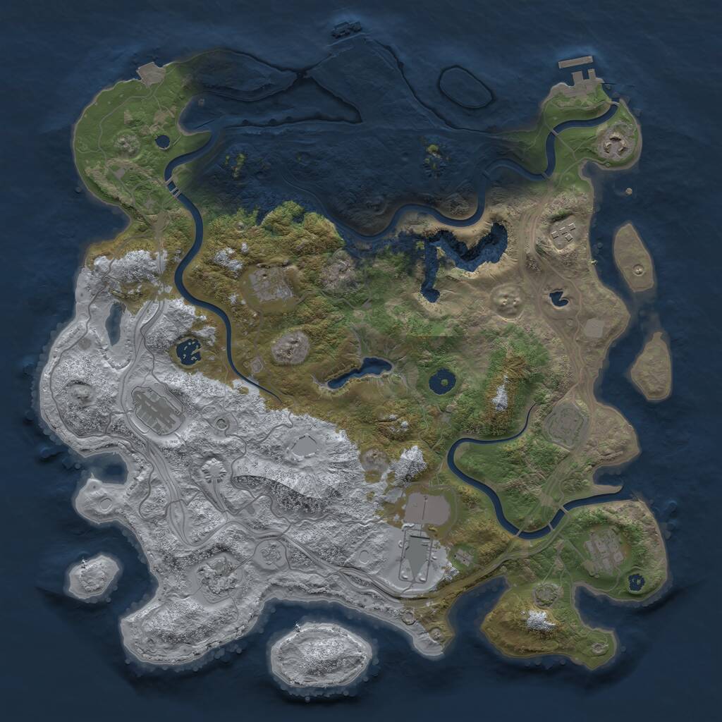 Rust Map: Procedural Map, Size: 4250, Seed: 307546094, 15 Monuments