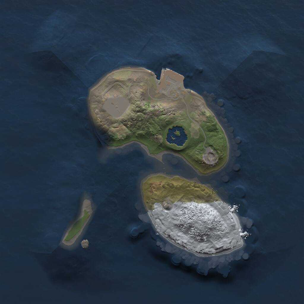 Rust Map: Procedural Map, Size: 1500, Seed: 4545, 1 Monuments