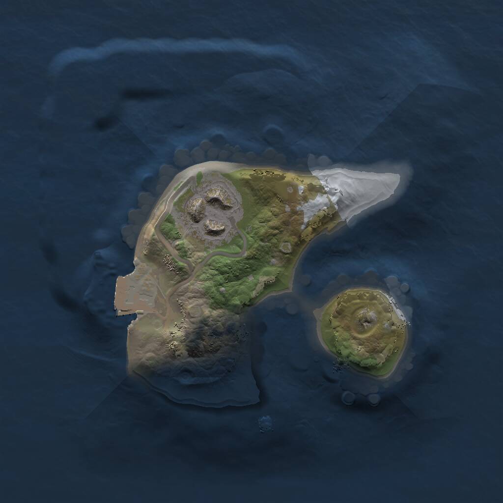 Rust Map: Procedural Map, Size: 1500, Seed: 2020174314, 2 Monuments