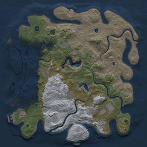 Thumbnail Rust Map: Procedural Map, Size: 4500, Seed: 280030262, 17 Monuments