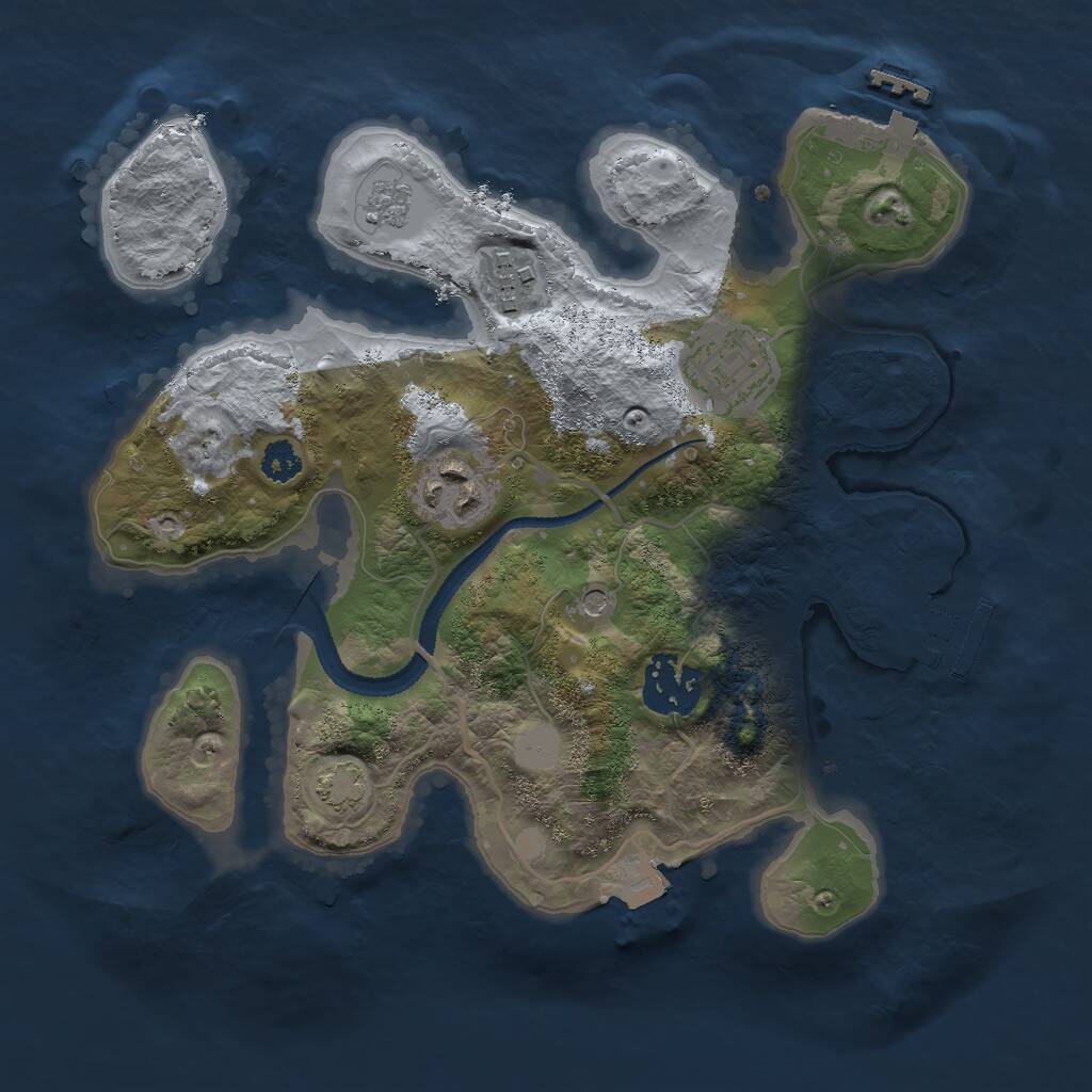Rust Map: Procedural Map, Size: 2700, Seed: 1774699234, 10 Monuments
