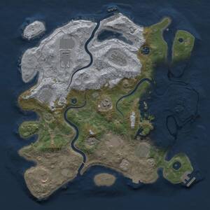Thumbnail Rust Map: Procedural Map, Size: 3750, Seed: 1277067916, 15 Monuments