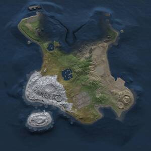 Thumbnail Rust Map: Procedural Map, Size: 2000, Seed: 1412104854, 6 Monuments