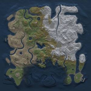 Thumbnail Rust Map: Procedural Map, Size: 4250, Seed: 65536, 16 Monuments