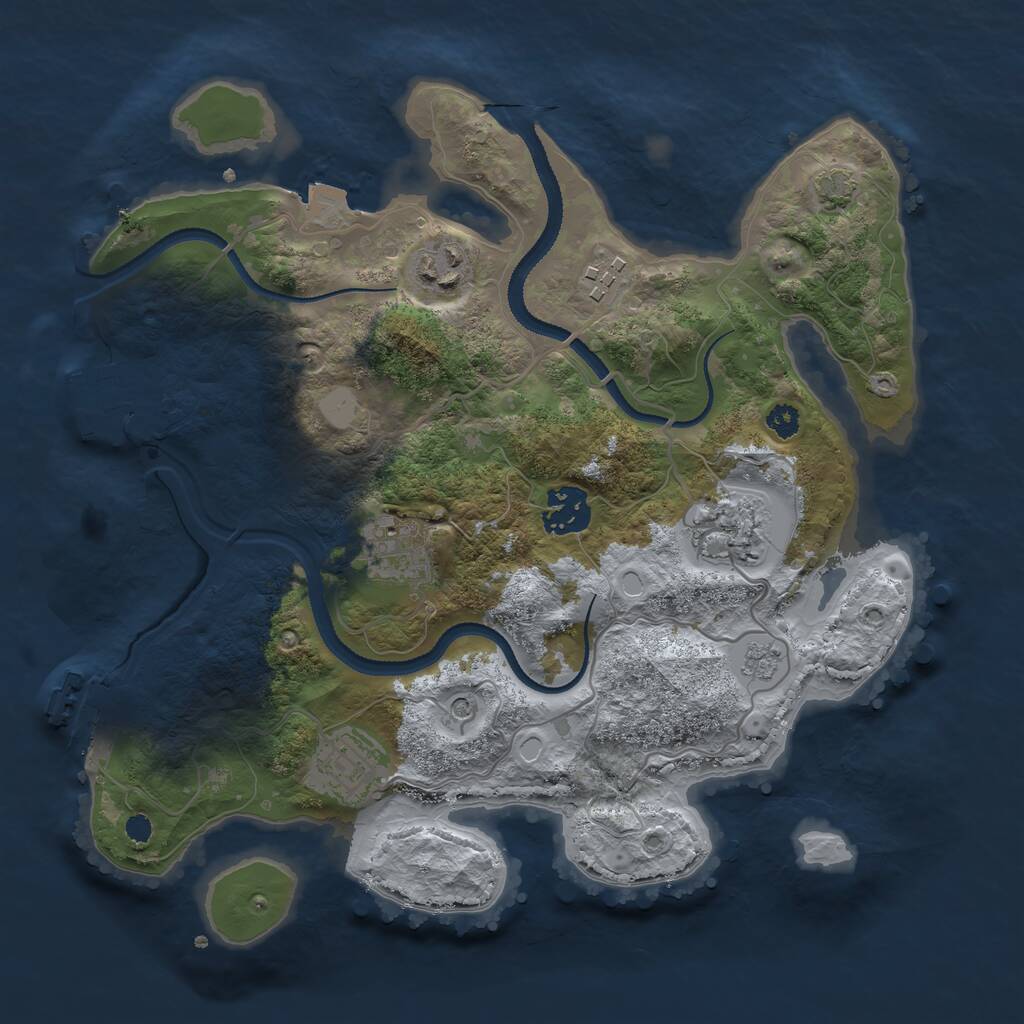 Rust Map: Procedural Map, Size: 3105, Seed: 481981, 12 Monuments