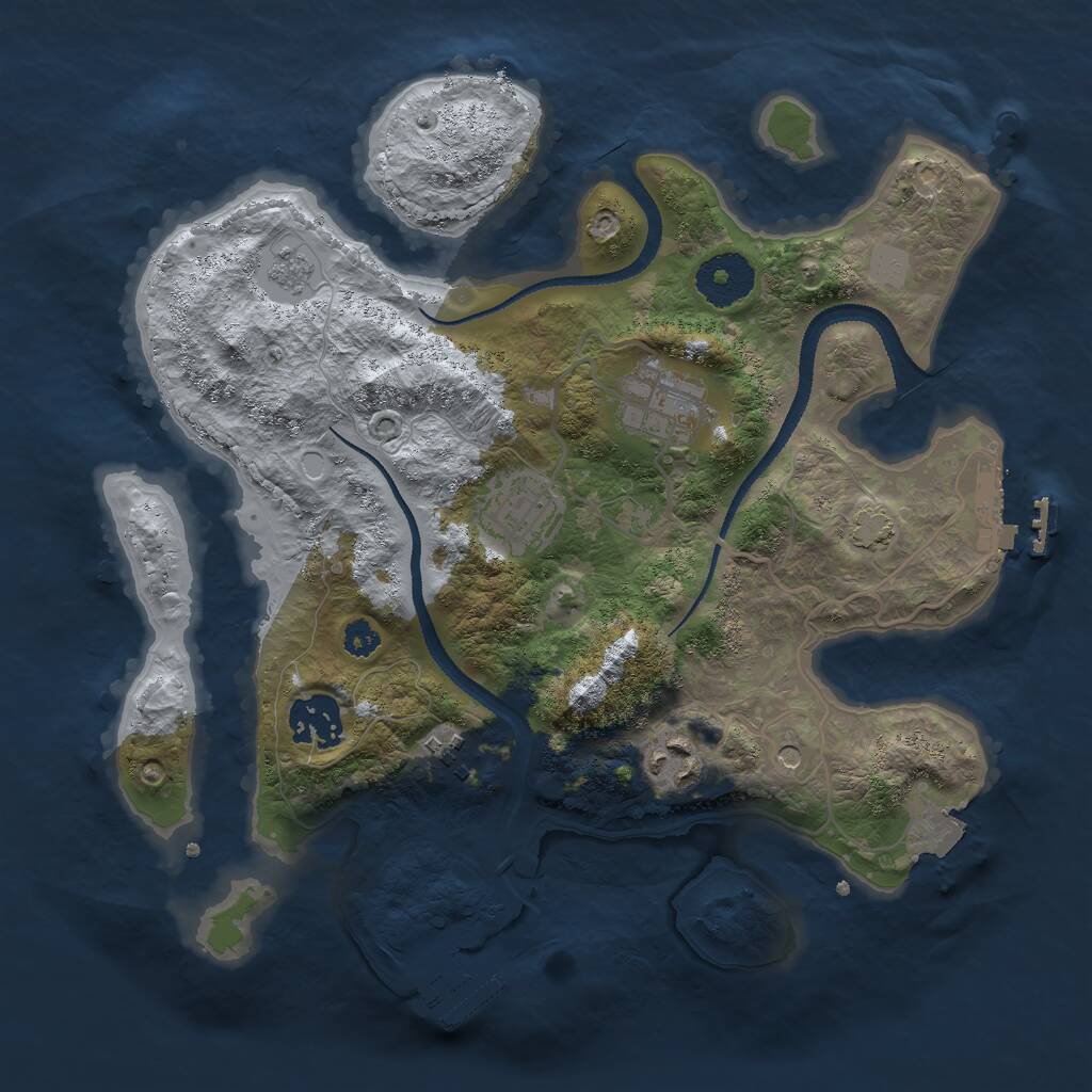 Rust Map: Procedural Map, Size: 3000, Seed: 1482514016, 11 Monuments
