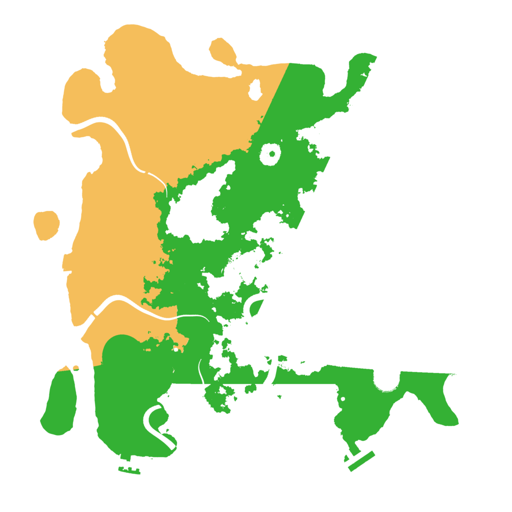Biome Rust Map: Procedural Map, Size: 3500, Seed: 30278204