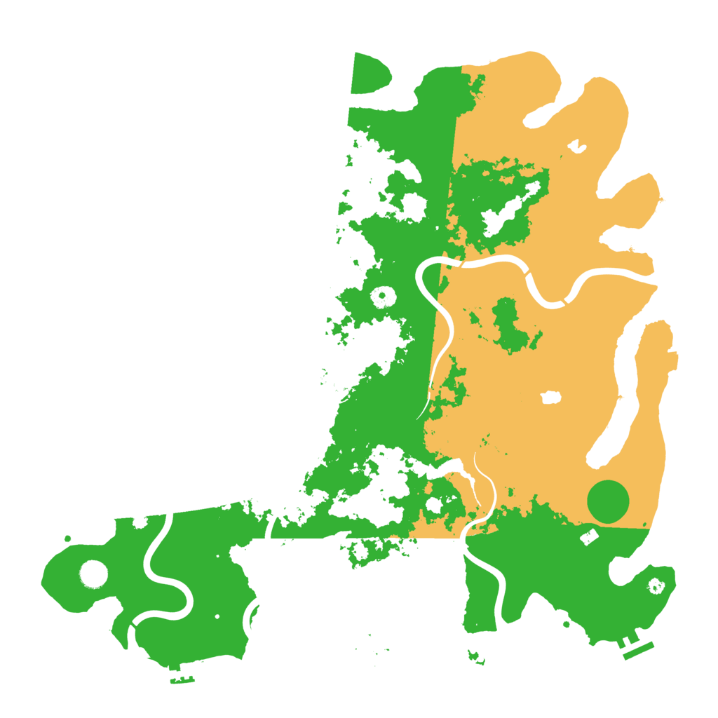 Biome Rust Map: Procedural Map, Size: 4500, Seed: 70382