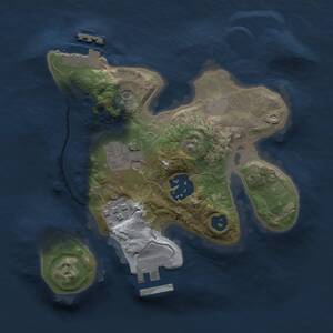Thumbnail Rust Map: Procedural Map, Size: 2000, Seed: 544446, 7 Monuments