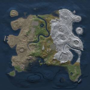 Thumbnail Rust Map: Procedural Map, Size: 3500, Seed: 458936, 13 Monuments