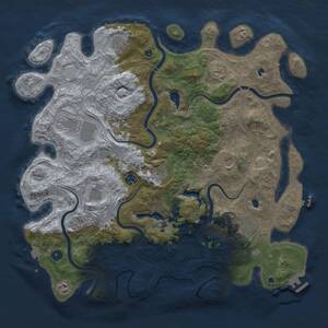 Thumbnail Rust Map: Procedural Map, Size: 4500, Seed: 954997390, 16 Monuments