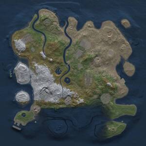 Thumbnail Rust Map: Procedural Map, Size: 3500, Seed: 388022737, 14 Monuments