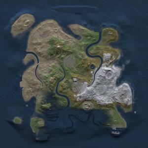 Thumbnail Rust Map: Procedural Map, Size: 3000, Seed: 151681737, 12 Monuments