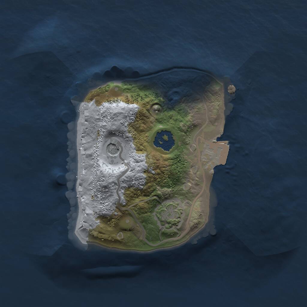 Rust Map: Procedural Map, Size: 1500, Seed: 45234552, 3 Monuments