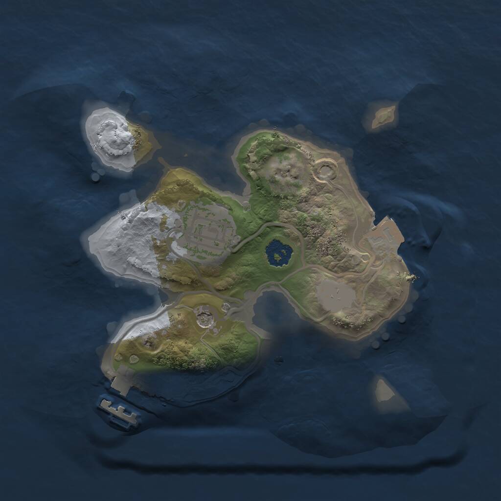 Rust Map: Procedural Map, Size: 1900, Seed: 12345678, 4 Monuments