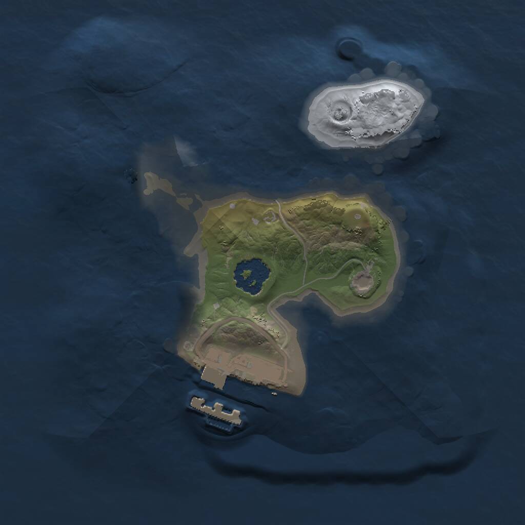 Rust Map: Procedural Map, Size: 1500, Seed: 2020174315, 2 Monuments