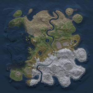 Thumbnail Rust Map: Procedural Map, Size: 3600, Seed: 1143570501, 14 Monuments