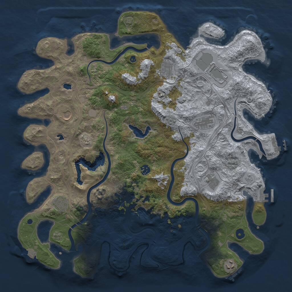 Rust Map: Procedural Map, Size: 4500, Seed: 339278975, 15 Monuments