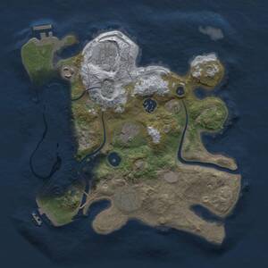 Thumbnail Rust Map: Procedural Map, Size: 3000, Seed: 75975182, 11 Monuments