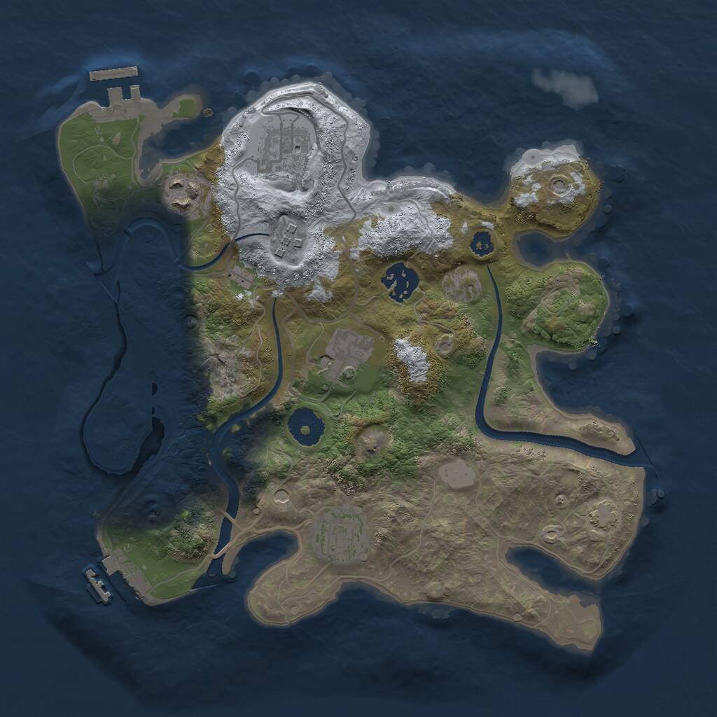 Rust Map: Procedural Map, Size: 3000, Seed: 75975182, 11 Monuments