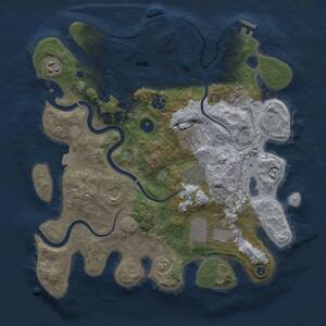 Thumbnail Rust Map: Procedural Map, Size: 3500, Seed: 884766532, 13 Monuments