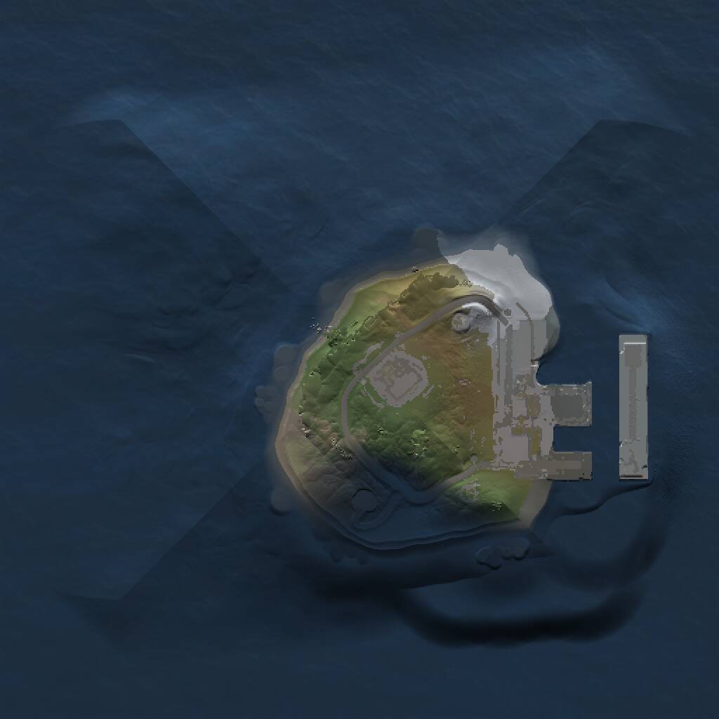 Rust Map: Procedural Map, Size: 1000, Seed: 1031882453, 2 Monuments