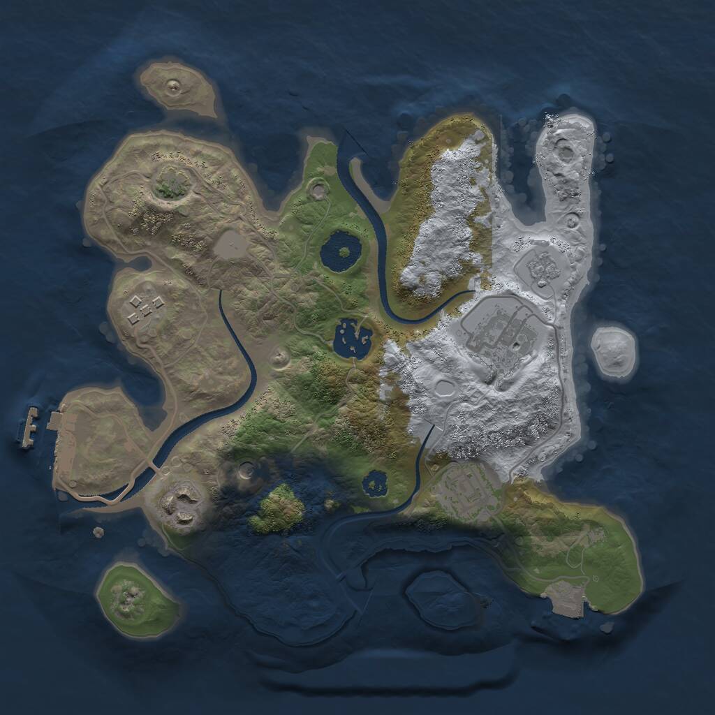 Rust Map: Procedural Map, Size: 2700, Seed: 1774785698, 10 Monuments