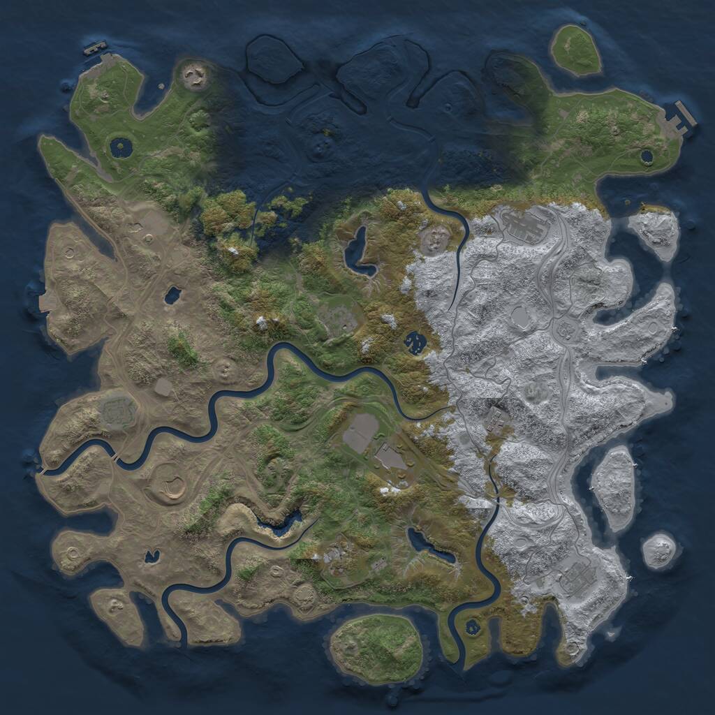 Rust Map: Procedural Map, Size: 4892, Seed: 1702835864, 17 Monuments