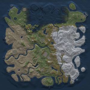 Thumbnail Rust Map: Procedural Map, Size: 4892, Seed: 1702835864, 17 Monuments
