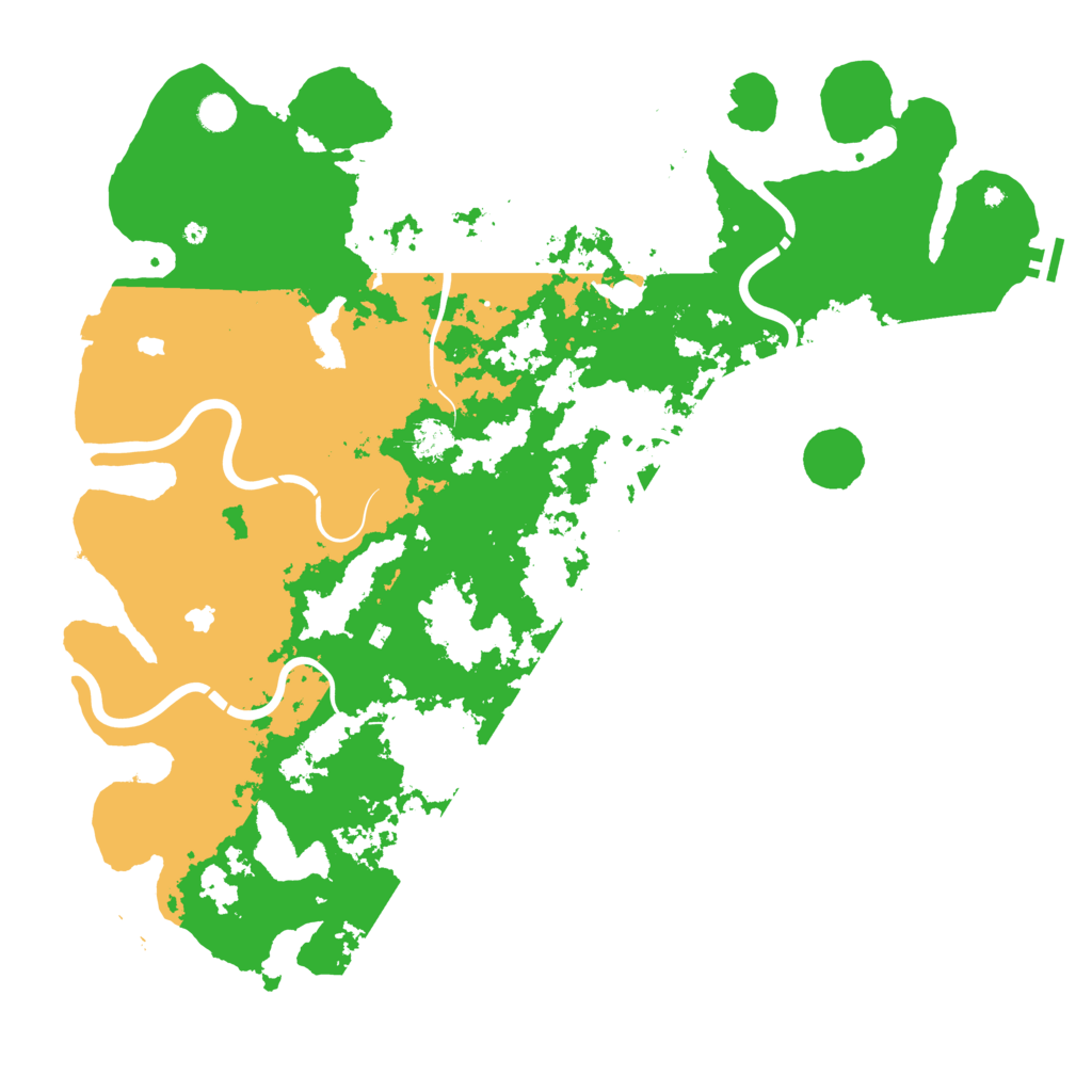 Biome Rust Map: Procedural Map, Size: 5000, Seed: 543216889