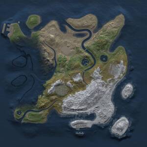 Thumbnail Rust Map: Procedural Map, Size: 3000, Seed: 417478976, 10 Monuments