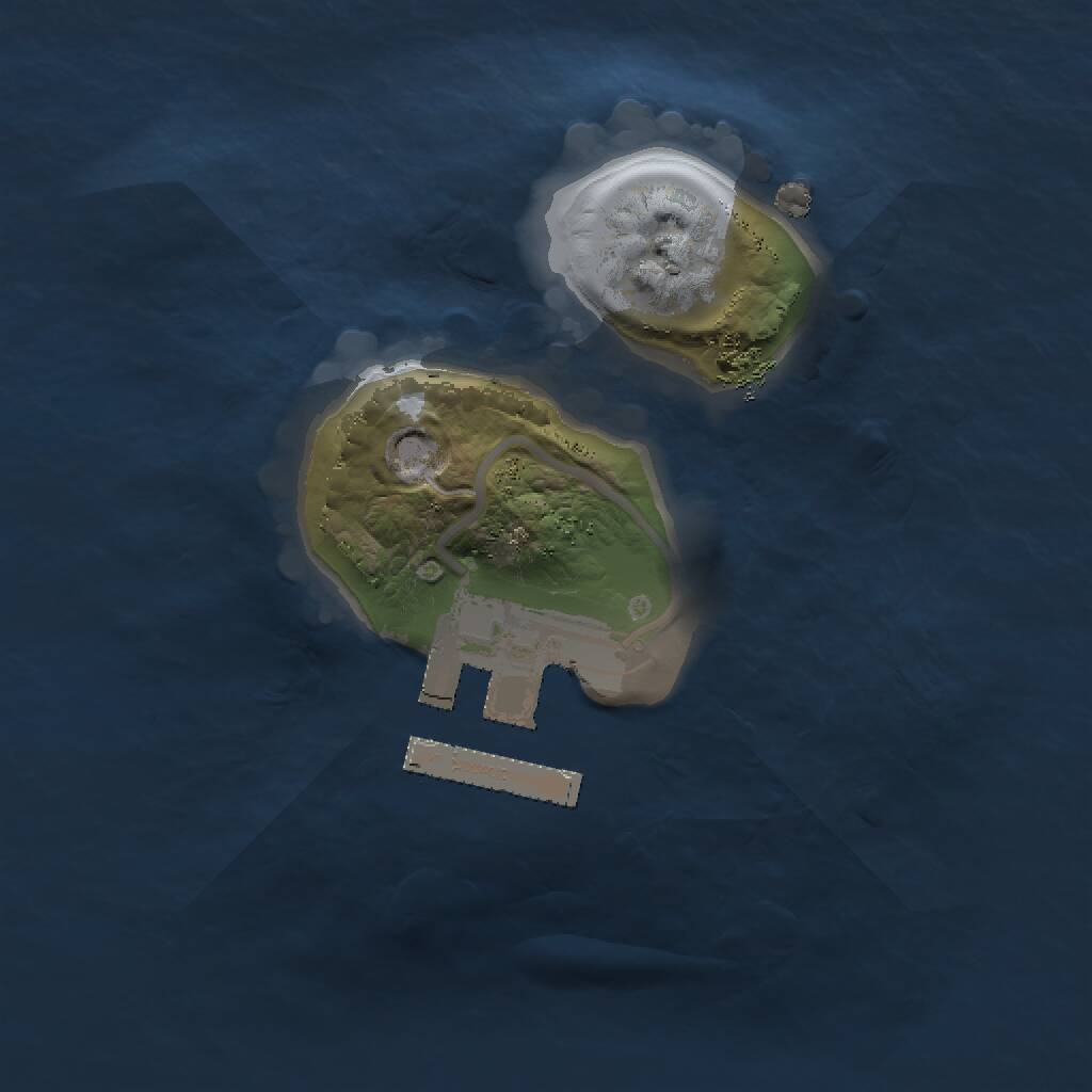 Rust Map: Procedural Map, Size: 1250, Seed: 3254844, 2 Monuments