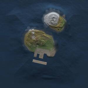 Thumbnail Rust Map: Procedural Map, Size: 1250, Seed: 3254844, 2 Monuments