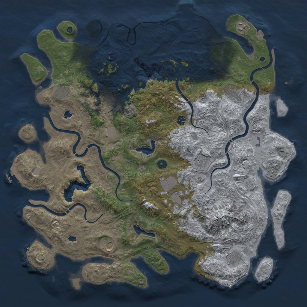 Rust Map: Procedural Map, Size: 5000, Seed: 1768064331, 17 Monuments