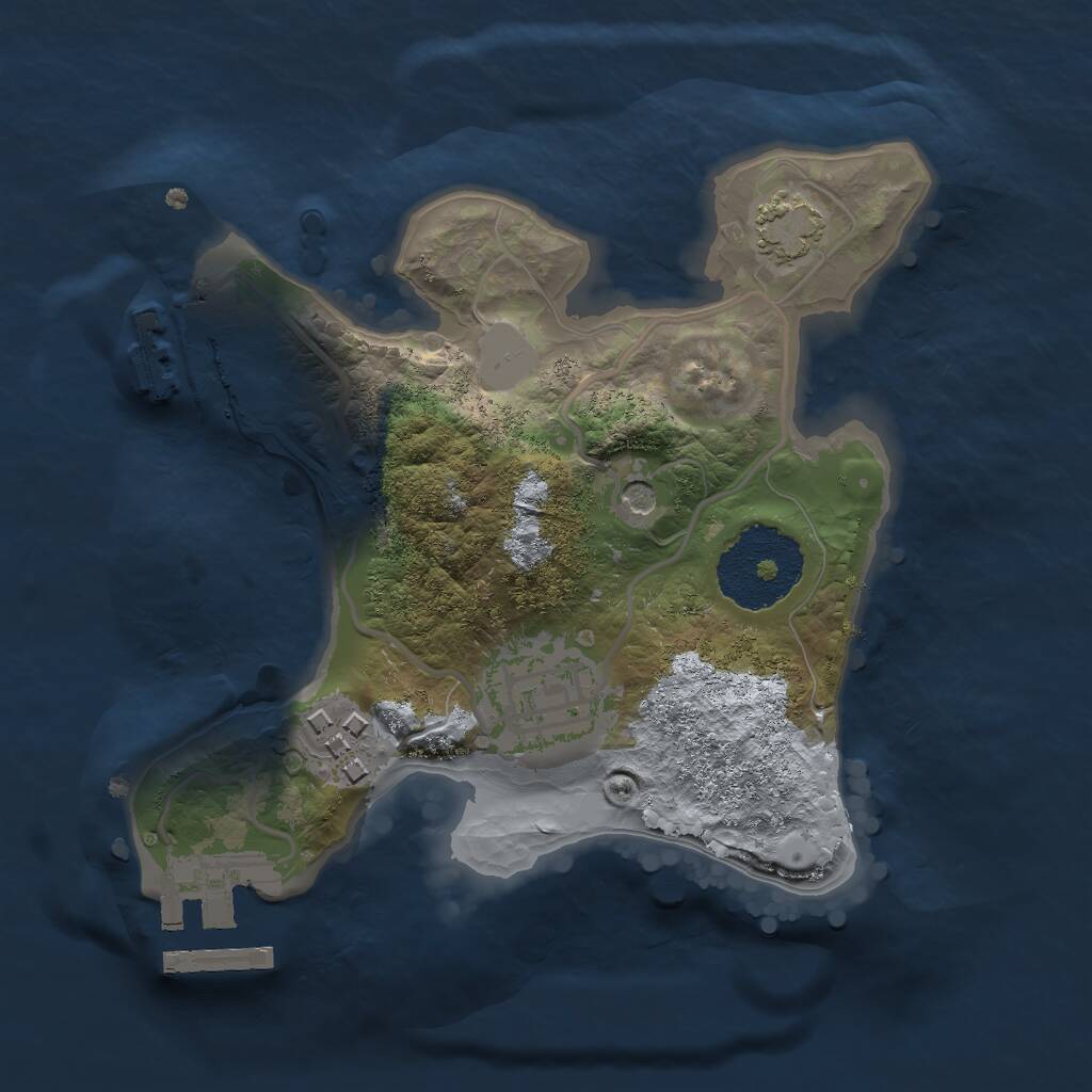 Rust Map: Procedural Map, Size: 2000, Seed: 1518979145, 7 Monuments