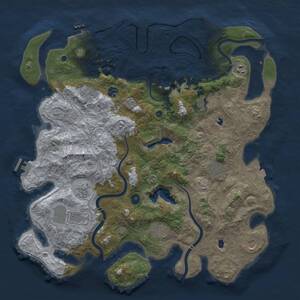 Thumbnail Rust Map: Procedural Map, Size: 4500, Seed: 1597963589, 16 Monuments