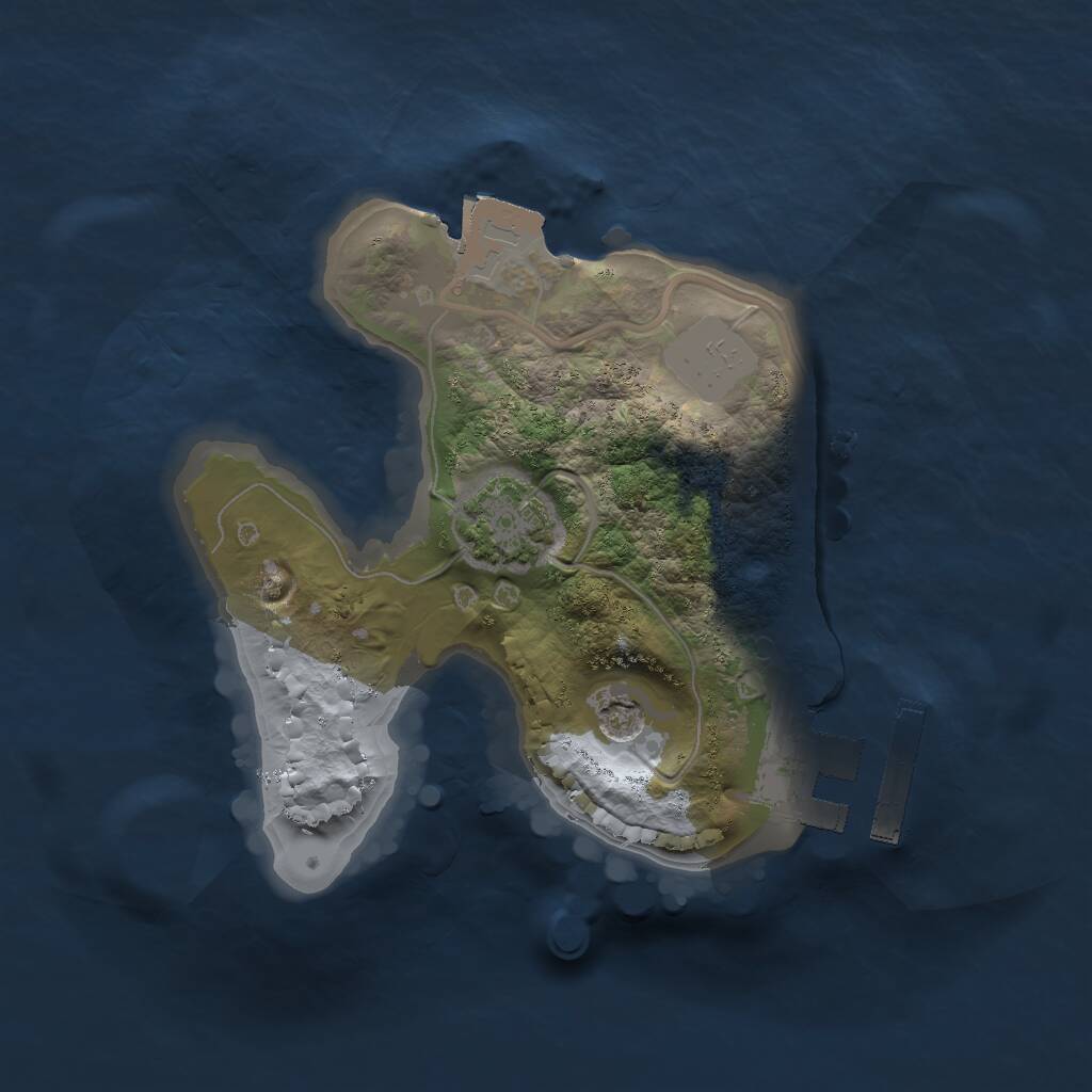 Rust Map: Procedural Map, Size: 1550, Seed: 3, 4 Monuments