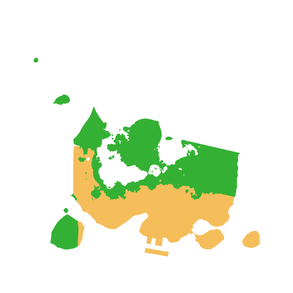 Biome Rust Map: Procedural Map, Size: 2500, Seed: 95745