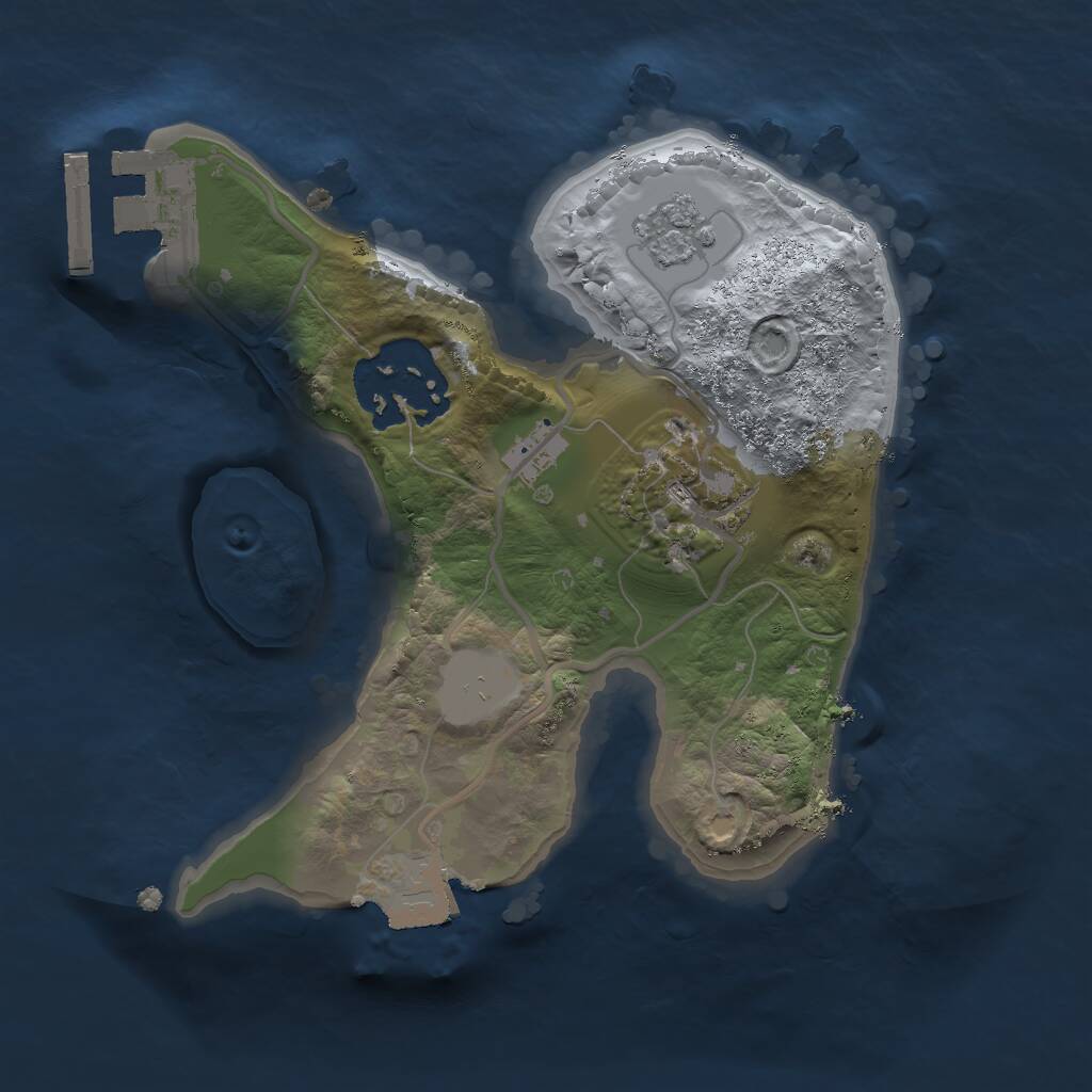 Rust Map: Procedural Map, Size: 1800, Seed: 2071599505, 5 Monuments