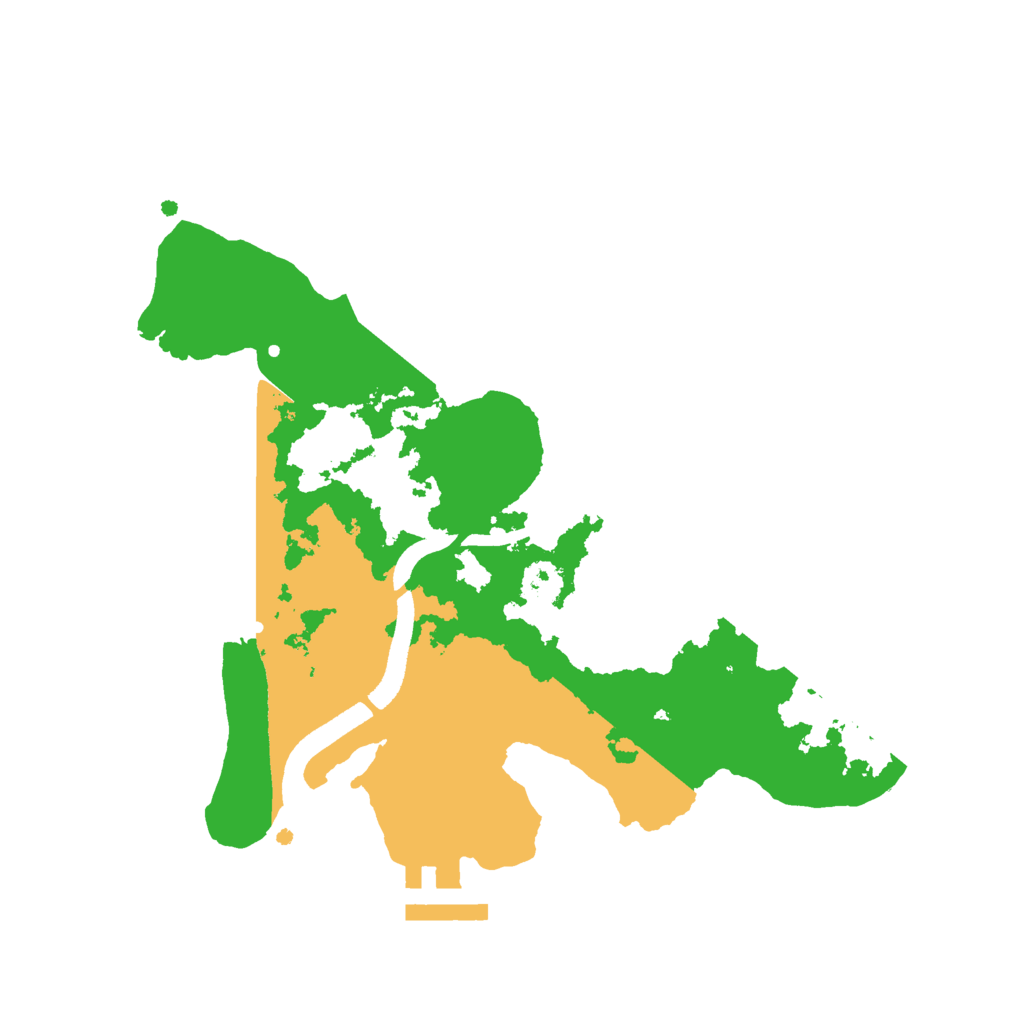 Biome Rust Map: Procedural Map, Size: 2500, Seed: 386968077