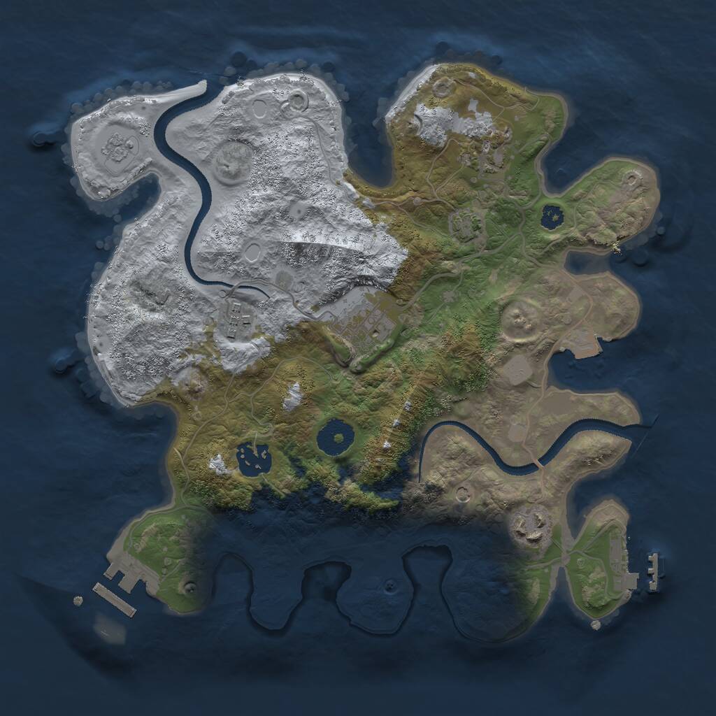 Rust Map: Procedural Map, Size: 3000, Seed: 362571718, 11 Monuments