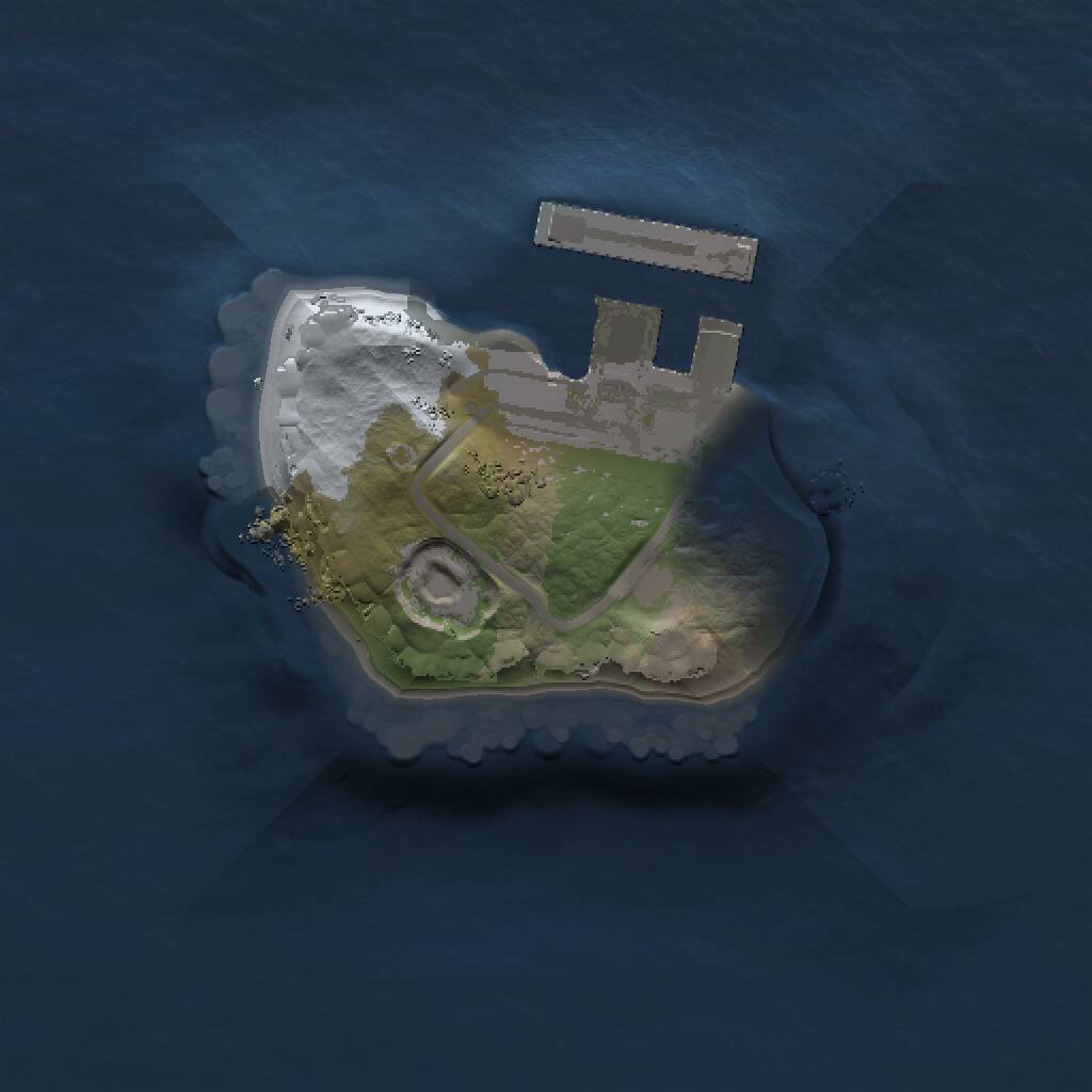 Rust Map: Procedural Map, Size: 1000, Seed: 123456799, 2 Monuments