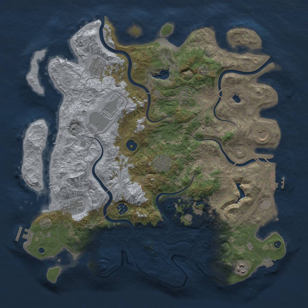 Rust Map: Procedural Map, Size: 4250, Seed: 448644648, 16 Monuments