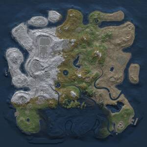 Thumbnail Rust Map: Procedural Map, Size: 4000, Seed: 1821, 15 Monuments